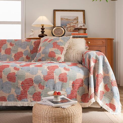 أغطية أريكة vctops Dandelion Fall Jacquard لأريكة مقسمة هامشية لحصاد الخريف غطاء أريكة للكلاب أغطية Loveseat غطاء فوتون غطاء على شكل حرف L واقي أريكة قابل للغسل (أخضر، 71 بوصة × 150 بوصة) in Kuwait