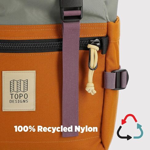 Topo Designs Rover Pack Classic - Daily Daypack for Commutes, Day Trips, Hikes, Iconic Denver Design, Recycled Nylon Durable Construction, PFAS-Free, Fair Trade, BlueSign Approved (Black/Black) in Saudi Arabia
