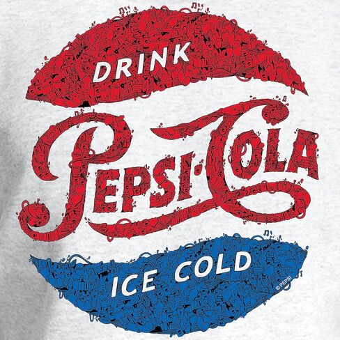 CafePress Pepsi Logo Doodle Sweatshirt Classic Crew Neck Light Sweatshirt in Kuwait