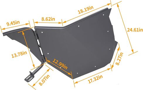 أبواب HECASA UTV الانتحارية من الألومنيوم متوافقة مع نماذج 2011-2020 Maverick/Commander 800 1000 ذات المرحلة المزدوجة على طراز السيارات Slam Latch 2 باب in Saudi Arabia
