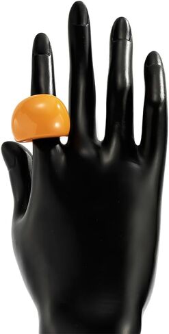 Colorful Acrylic Rings for Women Vintage Resin Finger Knuckle Ring Fashion Plastic Clear Transparent Dome Rings Y2k Yellow Neno Statement Jewelry in Kuwait