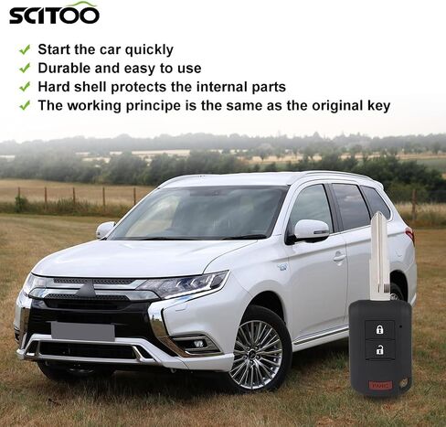 SCITOO مفتاح فوب دخول بدون مفتاح 2016 2017 2018 2019 لميتسوبيشي لأوتلاندر 2.4L, 2016 2017 2018 2019 لميتسوبيشي لأوتلاندر 3.0L OUCJ166N (1 قطعة) 3 أزرار 315 ميجا هرتز in Saudi Arabia