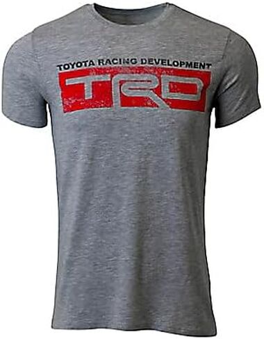 TRD Racing Development Men's Distressed Logo T-Shirt, Gray, XL, 50% Polyester/30% Cotton/20% Rayon in Saudi Arabia