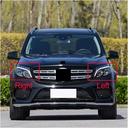 Front Headlamp Cover Headlights Lens Shell Lampshade Glass Lamp Shade Compatible For Benz GLS X166 GLS350 GLS450 2015-2019(Left and Right) in Saudi Arabia