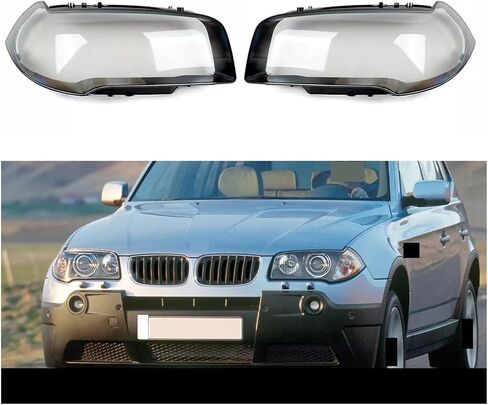 Right/Left Car Headlight Lens Glass Lampshade Headlamp Lens Cover Compatible For BMW X3 E83 2004-2011 Headlight Cover Shell(Right Side) in Saudi Arabia
