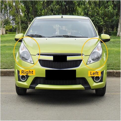 Compatible For Chevrolet Spark 2010-2014 Front Headlight Cover Headlamp Housing Transparent Lamp Shell Replace Lampshade(Left and Right) in Saudi Arabia