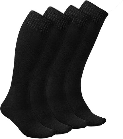 Warm Knee High Socks for Women Christmas Gift Thermal Cotton Socks For Girl Stylish Design Fun (4 Pairs) in Kuwait