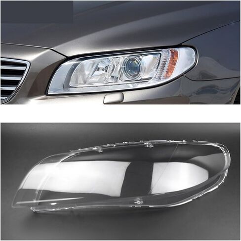 Left+Right Compatible For Volvo S80 S80L 2008-2015 Car Headlight Lens Cover Front Head Light Lamp Lampshade Lamp Shell Cover Clear in Saudi Arabia
