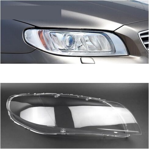 Left+Right Compatible For Volvo S80 S80L 2008-2015 Car Headlight Lens Cover Front Head Light Lamp Lampshade Lamp Shell Cover Clear in Saudi Arabia