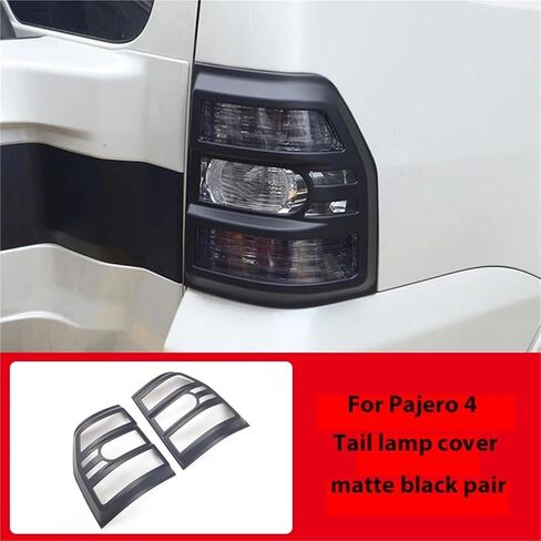 Compatible for Mitsubishi Montero V97V93 Pajero 4 modified taillight cover decorative frame rear headlight frame taillight protection cover(Silver) in Saudi Arabia