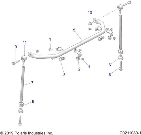 Polaris ATV Rod End, Genuine OEM Part 7061241, Qty 1 in Saudi Arabia