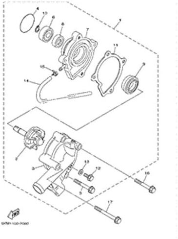 Water Pump Fits Yamaha Rhino 660 YFM660 (2004-2007), Grizzly 660 (2002-2008) in Saudi Arabia