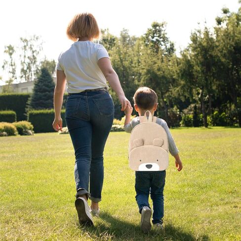 Corduroy Toddler Backpack for Boys and Girls 3-6 Preschool Kindergarten Cute Bear Backpack Kids Travel Daycare Bag in Saudi Arabia