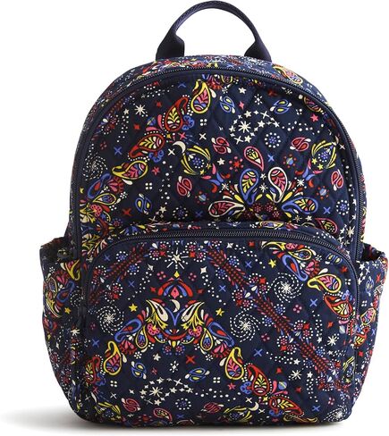 Vera Bradley Women's Premium Cotton Small Banbury Backpack, Starry Paisley, One Size in Saudi Arabia