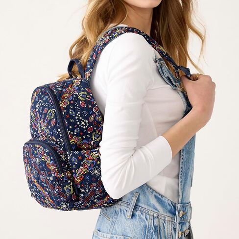 Vera Bradley Women's Premium Cotton Small Banbury Backpack, Starry Paisley, One Size in Saudi Arabia