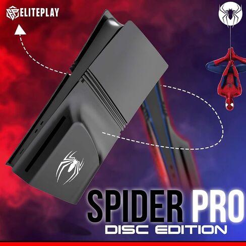 Spider PS5 Pro Disc Faceplates Cover Case Replacement for Playstation 5 Pro Model Disc Edition in Kuwait