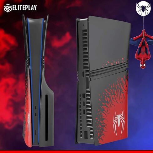 Spider PS5 Pro Disc Faceplates Cover Case Replacement for Playstation 5 Pro Model Disc Edition in Kuwait