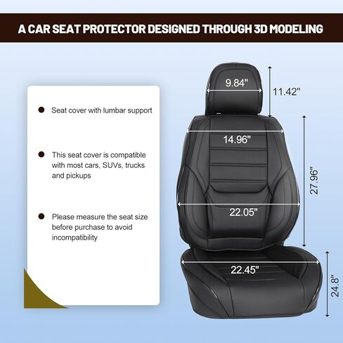 Full Sets of Car Waterproof Leather Seat Covers,Beige Car Seat Cover,Car Seat Covers Front Seats and Back,Compatible with Most Cars, SUVs, Trucks and Pickups in Kuwait