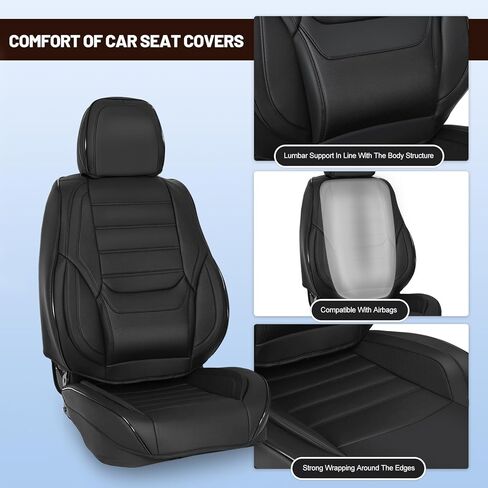 Full Sets of Car Waterproof Leather Seat Covers,Beige Car Seat Cover,Car Seat Covers Front Seats and Back,Compatible with Most Cars, SUVs, Trucks and Pickups in Kuwait