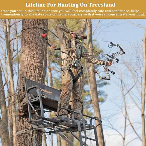 Treestand Lifelines, Linemans Rope for Hunting, Tree Stand Safety Line, Tree Tether Rope, Life Lines for Tree Stands(10 feet), Reflective in Saudi Arabia