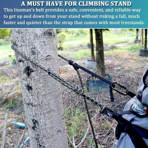 Treestand Lifelines, Linemans Rope for Hunting, Tree Stand Safety Line, Tree Tether Rope, Life Lines for Tree Stands(10 feet), Reflective in Saudi Arabia