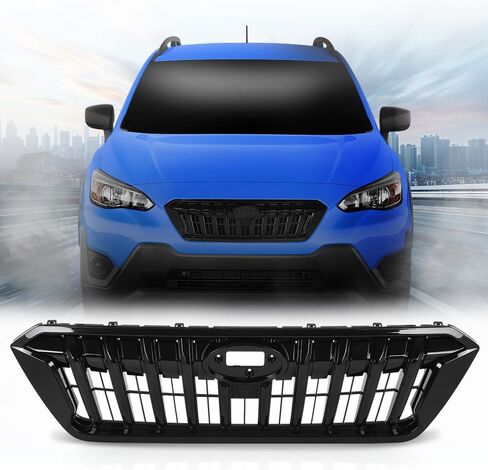 PIT66 Front Bumper Grille Black Chrome Trim Compatible with Subaru Crosstrek 2018-2020 91122FL100, 91123FL170, 91123FL130, 91123FL140, 91123FL100 in Saudi Arabia