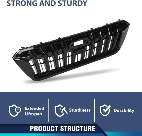 PIT66 Front Bumper Grille Black Chrome Trim Compatible with Subaru Crosstrek 2018-2020 91122FL100, 91123FL170, 91123FL130, 91123FL140, 91123FL100 in Saudi Arabia