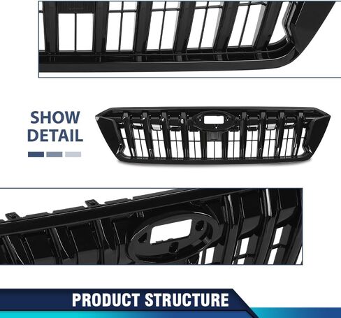 PIT66 Front Bumper Grille Black Chrome Trim Compatible with Subaru Crosstrek 2018-2020 91122FL100, 91123FL170, 91123FL130, 91123FL140, 91123FL100 in Saudi Arabia
