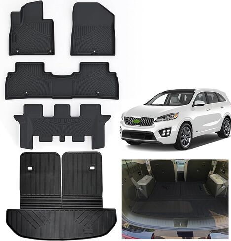 بطانات الأرضية وبطانات الحمولة وحصيرة مسند الظهر لإصدار الوقود Chevy Equinox لعام 2025 (بدون EV)، سجادات أرضية السيارة للحماية من جميع الأحوال الجوية مع حصيرة صندوق السيارة تغطي مسند الظهر in Kuwait