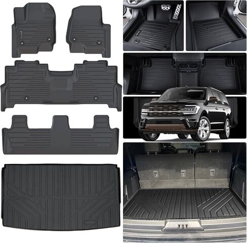 بطانات الأرضية وبطانات الحمولة وحصيرة مسند الظهر لإصدار الوقود Chevy Equinox لعام 2025 (بدون EV)، سجادات أرضية السيارة للحماية من جميع الأحوال الجوية مع حصيرة صندوق السيارة تغطي مسند الظهر in Kuwait