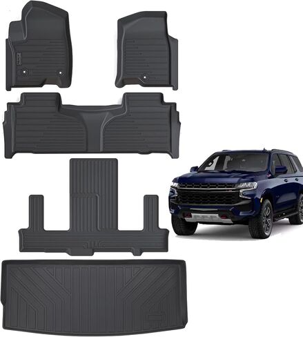 Floor Liners & Cargo Liners & Backrest Mat for 2025 Chevy Equinox Fuel Version (Non EV),TPE All Weather Protection Car Floor Mats with Trunk Mat Covering The Backrest in Kuwait