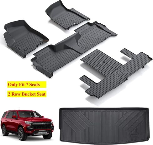 Floor Liners & Cargo Liners & Backrest Mat for 2025 Chevy Equinox Fuel Version (Non EV),TPE All Weather Protection Car Floor Mats with Trunk Mat Covering The Backrest in Kuwait