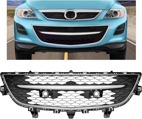 KUAFU Front Lower Grill Compatible with 2010 2011 2012 Mazda CX9 CX-9 TE69501T0A MA1036119 Front Bumper Lower Grille Painted+Chrome in Saudi Arabia