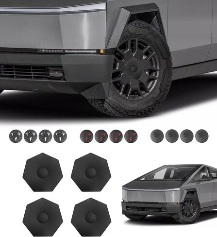 PM Auto 4 PCS Wheel Center Cover Comatible with Tesla Cybertruck 2024-2025, Cybertruck Wheel Center Hub Caps ABS Material Rust and Dust Resistant in Saudi Arabia