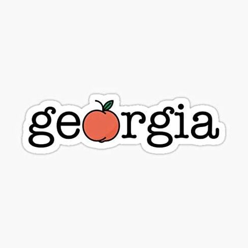ملصق Georgia Peach & Georgia Proud Born - أحمر، فينيل، مستطيل، الولاية/الإقليمية، استخدام فردي، عاكس، NCAA، جدار، سيارة، شاحنة، نافذة، ملصق كمبيوتر محمول in Saudi Arabia