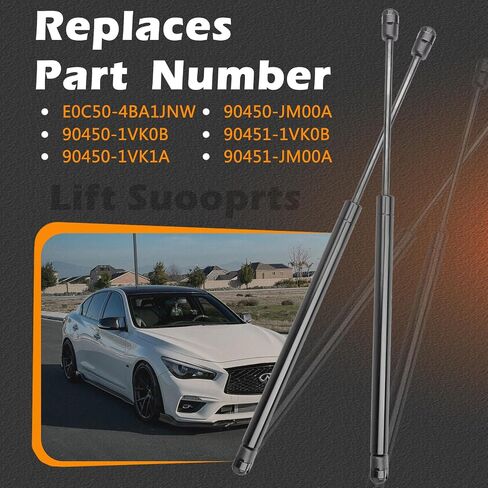 2 قطعة 20.39 بوصة دعامات رفع صندوق السيارة متوافقة مع Nissan Rogue 08-13 / Rogue Select 14-15 / X-Trail 14-17 أسطوانة غاز الصدمات الخلفية الخلفية فتحة الباب الخلفي استبدال E0C504BA1JNW in Saudi Arabia