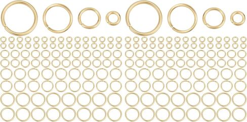 Beebeecraft 1 Box 900Pcs Open Jump Rings 18K Gold Plated Stainless Steel 4/6/8/10mm Single Loop Jump Rings for Jewellery Making in Saudi Arabia