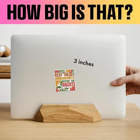 VOTANTA (3 Pcs, 3 inch) - Keep The Immigrants Deport The Racists Sticker, No Human is Illegal Stickers, Anti Felon Decal, US Political Immigrant Rights Gifts Decoration for Laptop, Phone, Water Bottle in Kuwait