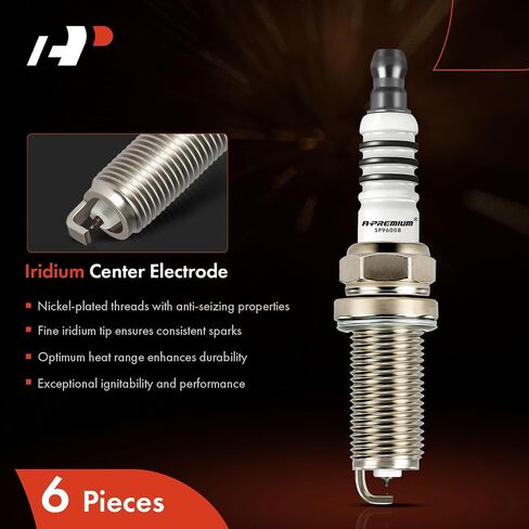 A-Premium Double Iridium Spark Plugs Compatible with Infiniti Q50 2016-2020, Q60 2017-2020, 3.0L, Pack of 6 in Saudi Arabia
