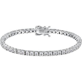 Dazzlingrock Collection GRA Certified D Color VVS1 Round Simulated Diamond 2|3|4|5mm Moissanite Tennis Bracelet for Women, 14K Gold Plated Sterling Silver, Hypoallergenic Luxury Jewelry in Saudi Arabia