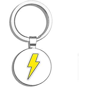 Lightning Bolt Metal Round Metal Key Chain Keychain Ring in Saudi Arabia