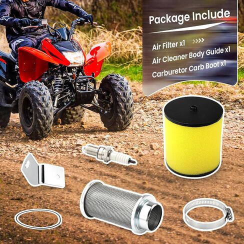 فلتر هواء ومنظف دليل الجسم مع ختم دعامة البقاء لهوندا Sportrax 250 Recon TRX250 EX/TE/TM TRX250X 2001-2024 17211-HN6-000 17254-HM8-000 in Saudi Arabia