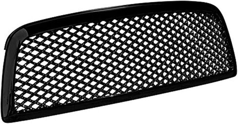 Spec-D Tuning Glossy Black Mesh Front Hood Bumper Grille Compatible with 2009-2012 Dodge Ram 1500 Pickup Truck in Saudi Arabia