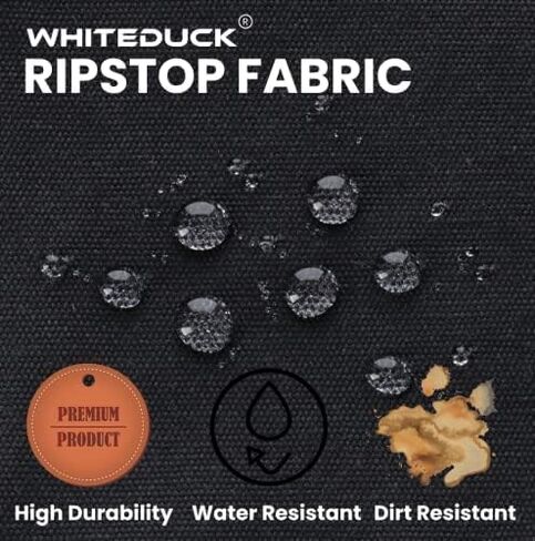 سروال رجالي تكتيكي من WHITEDUCK مقاوم للتمزق ومقاوم للماء مع 13 جيبًا، سروال عمل للرجال - المشي لمسافات طويلة العسكرية في الهواء الطلق (W34 L30 أسود) in Kuwait