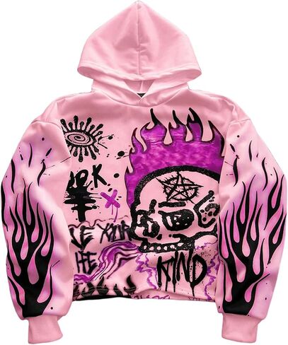 SOLY HUX Men's Grunge Graphic Hoodies Y2k Baggy Hooded Sweatshirts Fall Clothes Streetwear in Saudi Arabia