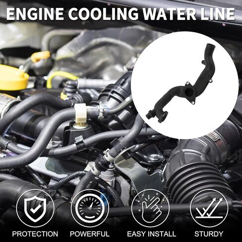Engine Cooling Water Line for Audi A8 Quattro 3.0L 2015-2018 Good Sealing No.06E121045AS Upper Radiator Coolant Hose Black 1 Pcs in Saudi Arabia