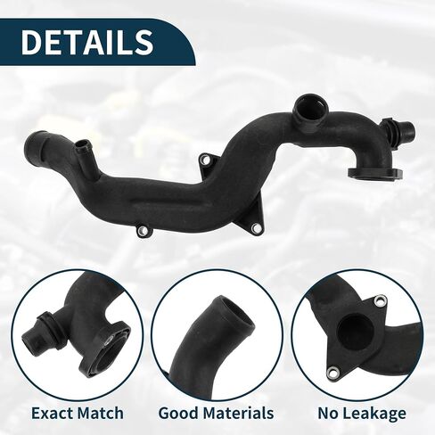 Engine Cooling Water Line for Audi A8 Quattro 3.0L 2015-2018 Good Sealing No.06E121045AS Upper Radiator Coolant Hose Black 1 Pcs in Saudi Arabia