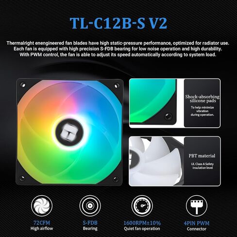 Thermalright Frozen Magic 360 White Argb V2 Cpu Aio Cooler ، مراوح PWM عالية الأداء مع 1600 دورة في الدقيقة ، من أجل Intel LGA1150/1151 // 1200/1700 و AMD: AM4/AM5 ، PC Cooler AIO ، 360 SHILID التبريد السائل. in Kuwait
