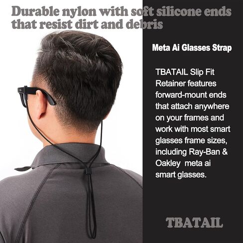 Glasses Strap for Ray-Ban & Oakley Meta and Wide Frame Glasses –3pcs Adjustable Sunglasses Straps Retainer Cords in Kuwait