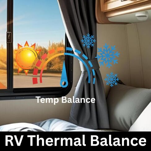 RV Window Curtains for Inside Camper - Blackout Privacy Curtains for RV, Trailer, Van - Thermal Insulated, Easy Install - Perfect for Camper Windows Interior Cover in Saudi Arabia